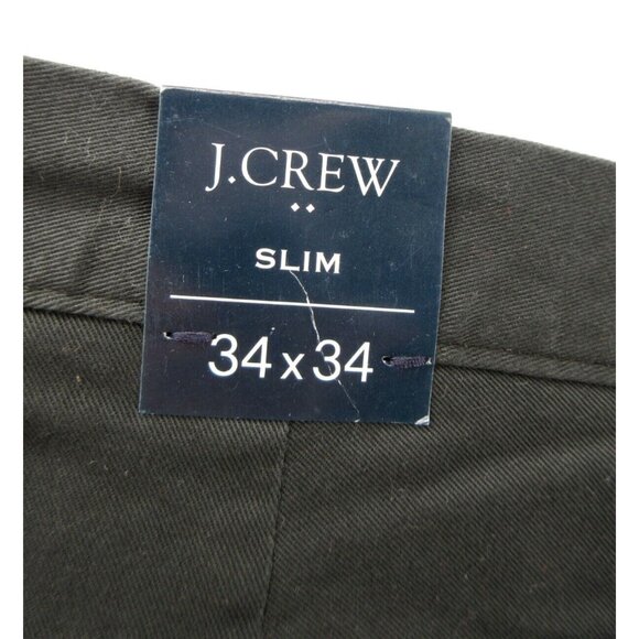 J Crew Pants 34X34 Chino Khakis Slim Flex Straight Trouser Preppy NEW - Picture 6 of 12